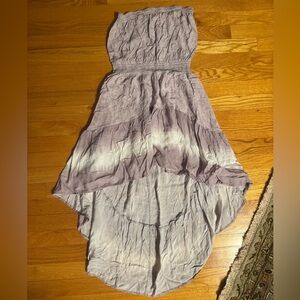 Ocean Drive Lavender and Cream High Low Dress